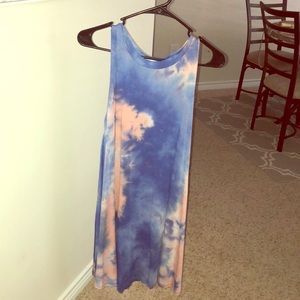 Blue & Pink Tie Dye dress or cover up